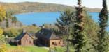 Overlooking Grand Portage's historic depot from Mt. Rose Trail.